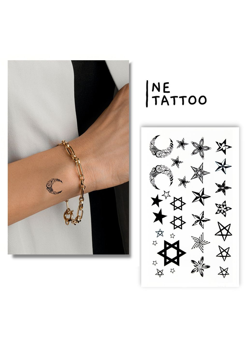 Тимчасове водостійке тату "Зірочки" No Brand (314879062)