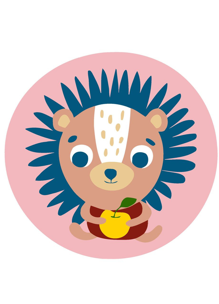 Картина за номерами для дітей 6+ Їжачок з яблуком акрилова навчальна см Strateg (362432234)