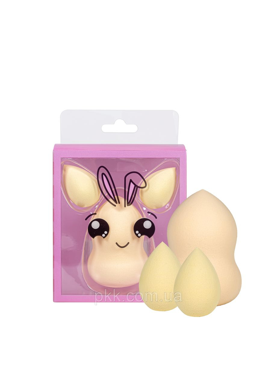 Набір спонжів для макіяжу 3 в 1 у футлярі "Олень" та "Заєць" No Brand (302723427)