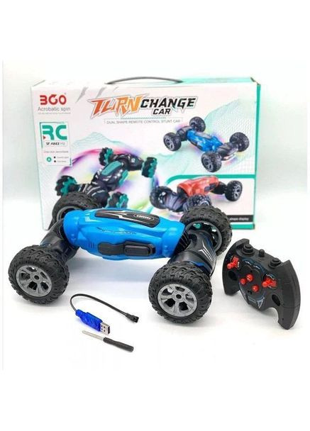 Трукова радіокерована машинка перевертня Hyper Leopard-2 32х20х7см, звук, колір Синій MATARIX (329852277)