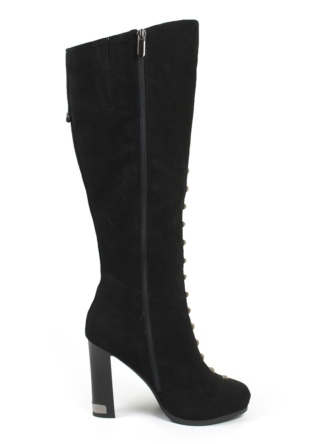 Осенние демисезонные сапоги ботфорты It-Girl с заклепками