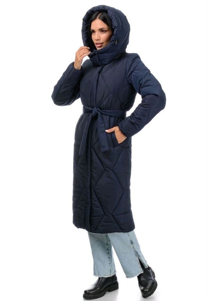 Синяя зимняя женская зимняя куртка молодёжная SK