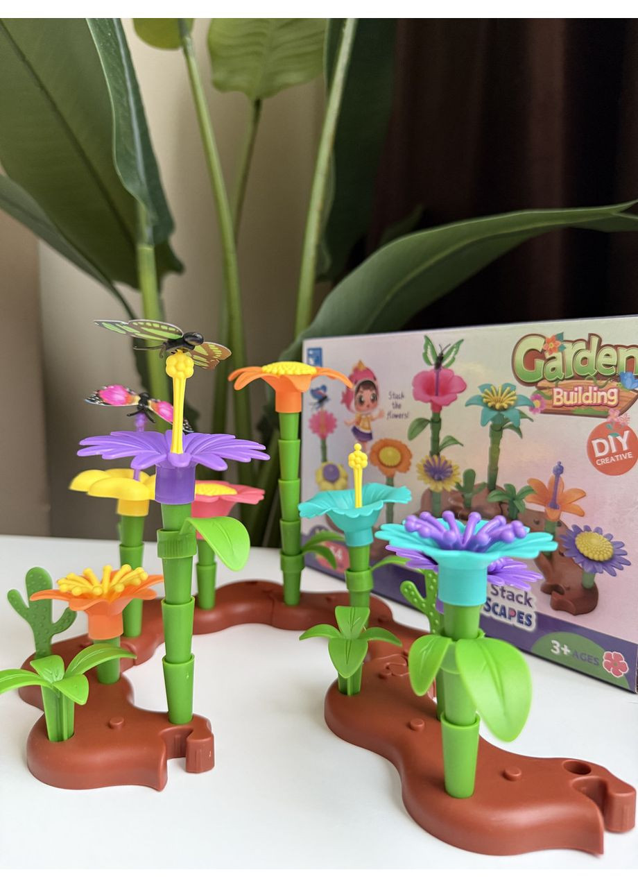 Конструктор Garden Building Цветочный сад 54 элемента No Brand (364553107)