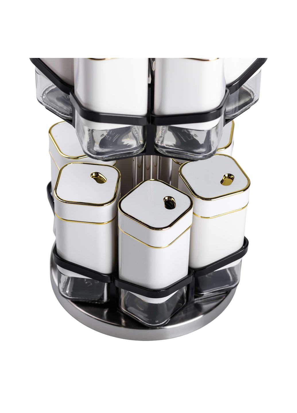 Набор емкостей для специй на поворотной подставке 12 шт по 120 мл Yiwu (324070020)