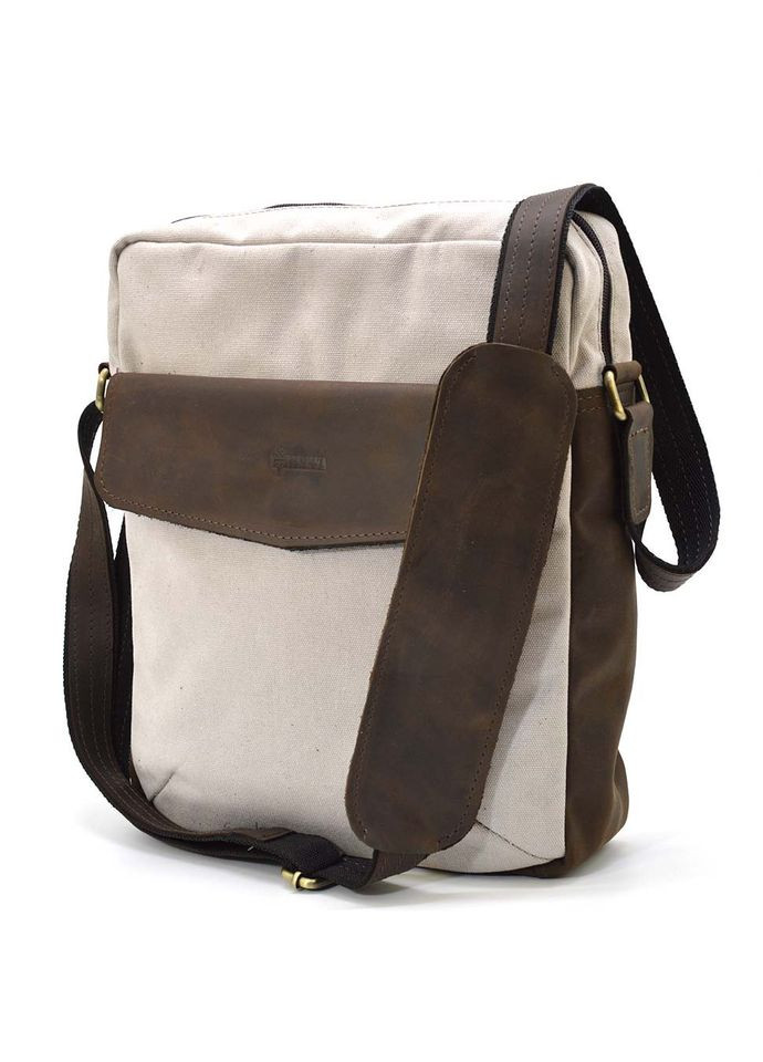 Мужская сумка с конвасом через плечо RCJ1810-3md слоновая кость TARWA (298684486)