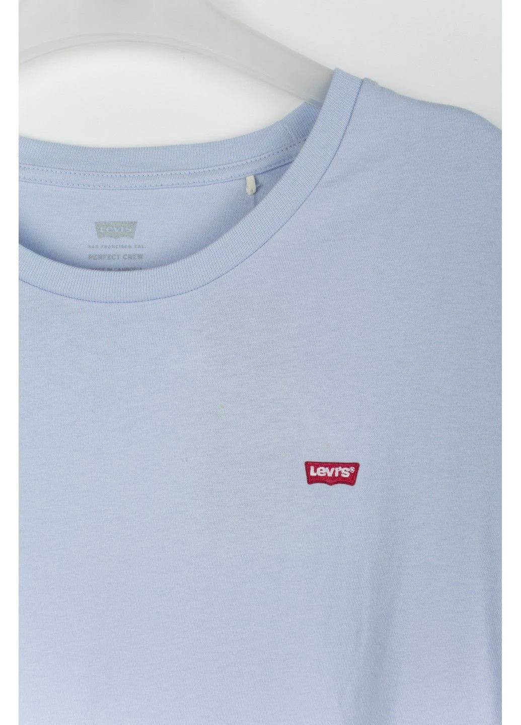 Голубая футболка базовая голубая levis с вышитым логотипом 3918500060 Levi's