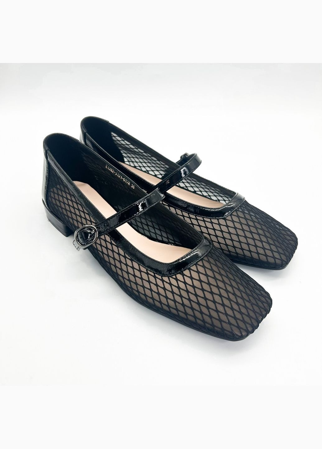 Жіночі балетки (р) текстиль 0-1-1-k-1282-j-121-017b Danler | чорні (328835627)