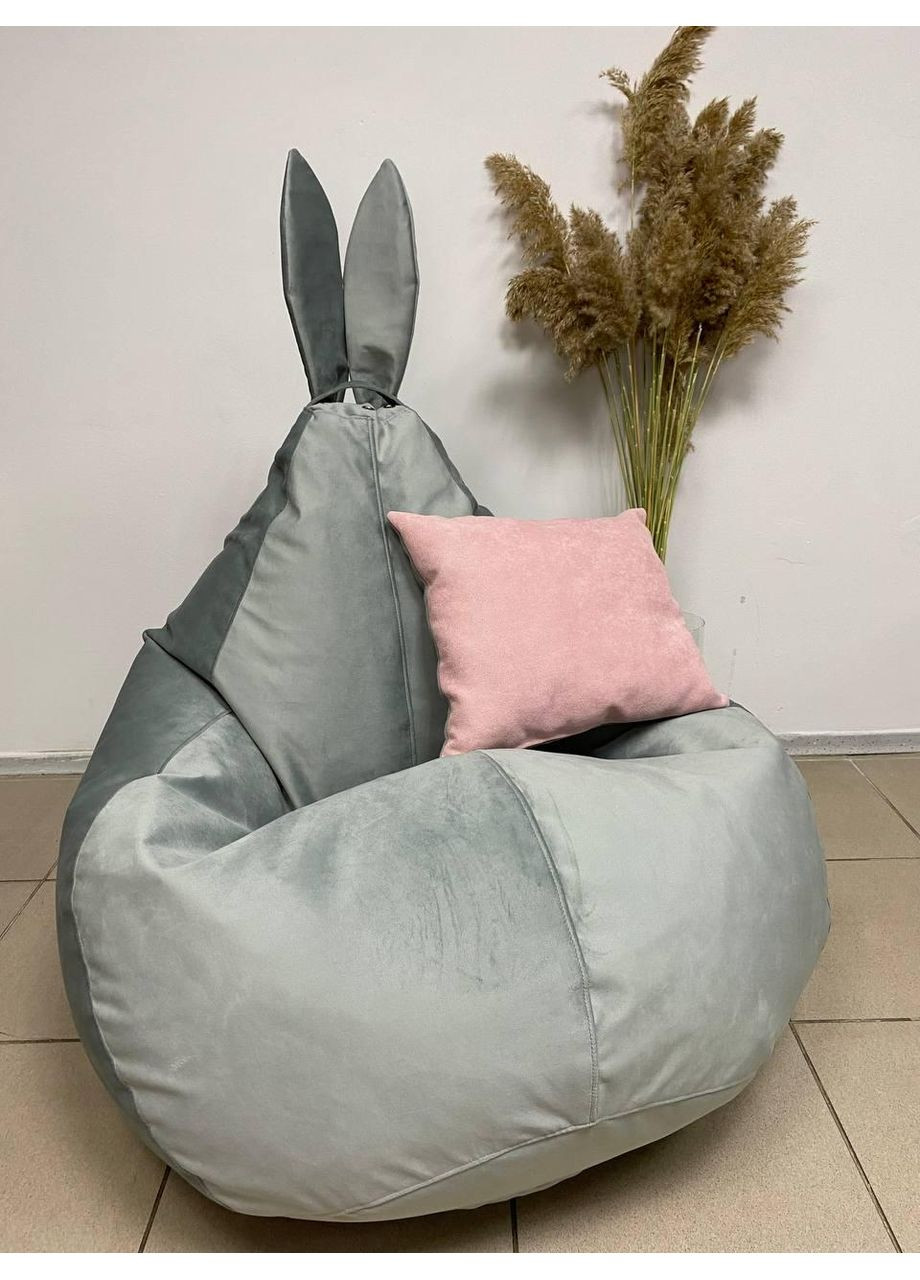 Крісло-мішок Зайчик Груша, MEGA XXXL - 160х120 Оксфорд 600D.PU.WR 111 SkyPuff (361257419)