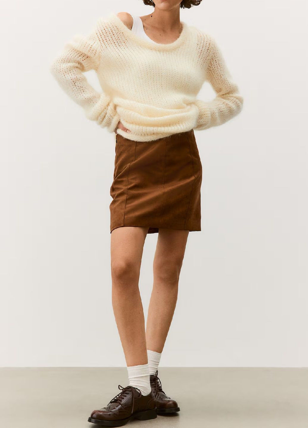 Молочный демисезонный свитер H&M