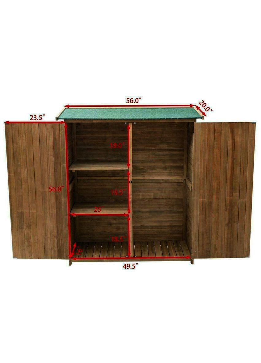 Шафа для садового інвентарю з дерева Проческо мускат (ОСН-000607) No Brand (328960072)