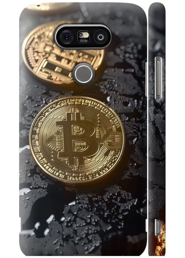3D пластиковый матовый чехол 'Вулканический Bitcoin' для Endorphone lg g5 h860 (289874975)