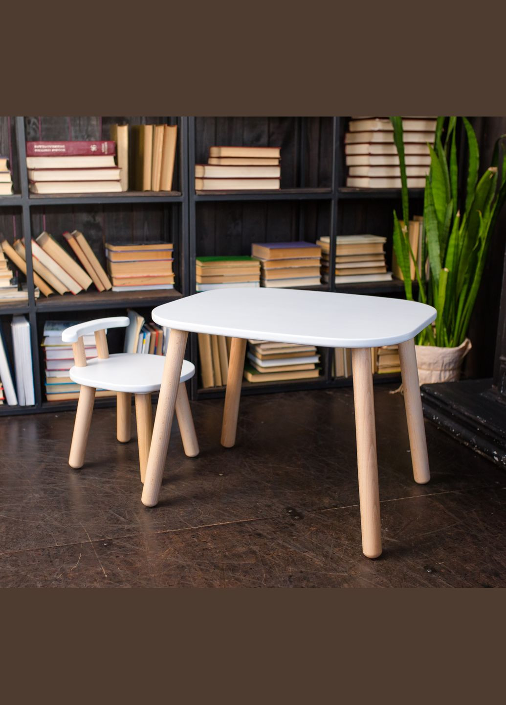Дитячий столик і стільчик з бука білі для дітей 2-4 років Tatoy (292632402)