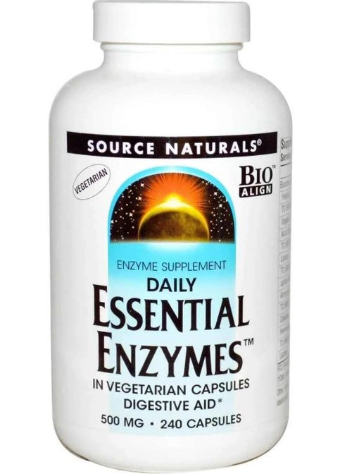 Ферменты для пищеварения Essential Enzymes 500 мг 240 капс Source Naturals (357342682)