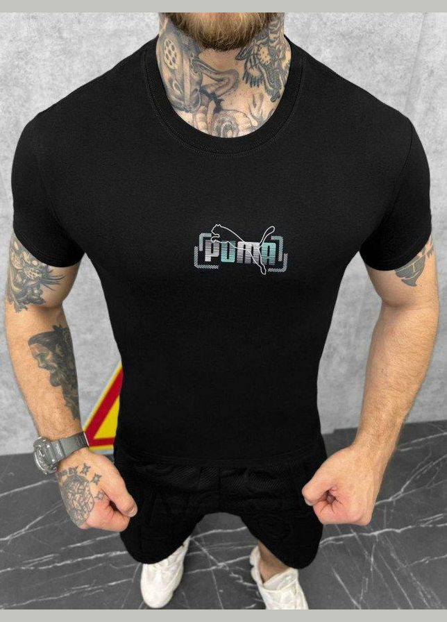 Черная футболка мужская logo black 3xl Puma