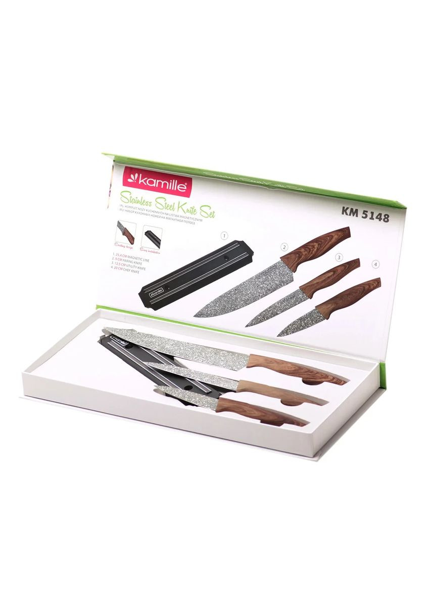 Набір кухонних ножів KM-5148 4 предмети Kamille комбінований,