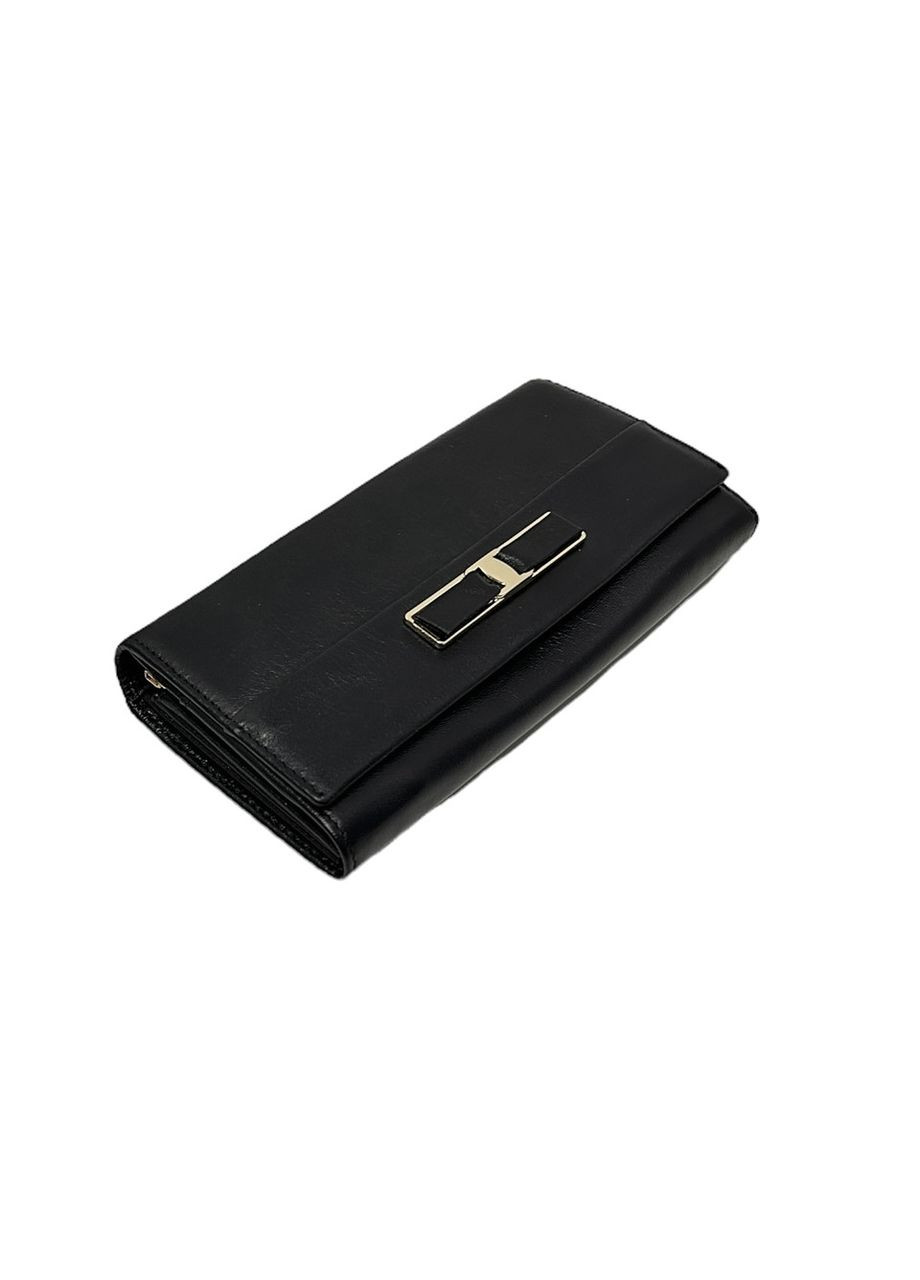 Жіночий гаманець з натуральної шкіри Monice PY-A57 чорний 18.5 х 8.5 х 3 Balisa (367263679)