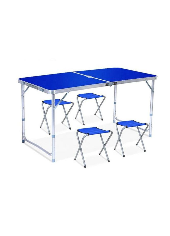 Посилений стіл для пікніка з 4 стільцями No Brand (282627336)