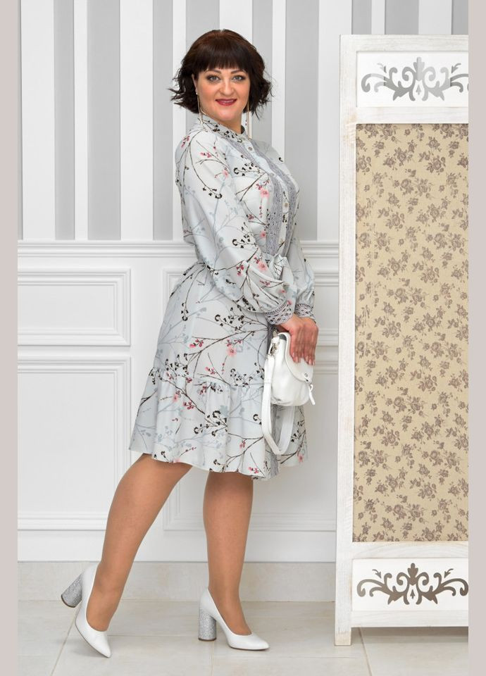 Сіра плаття 14372 Alenka Plus
