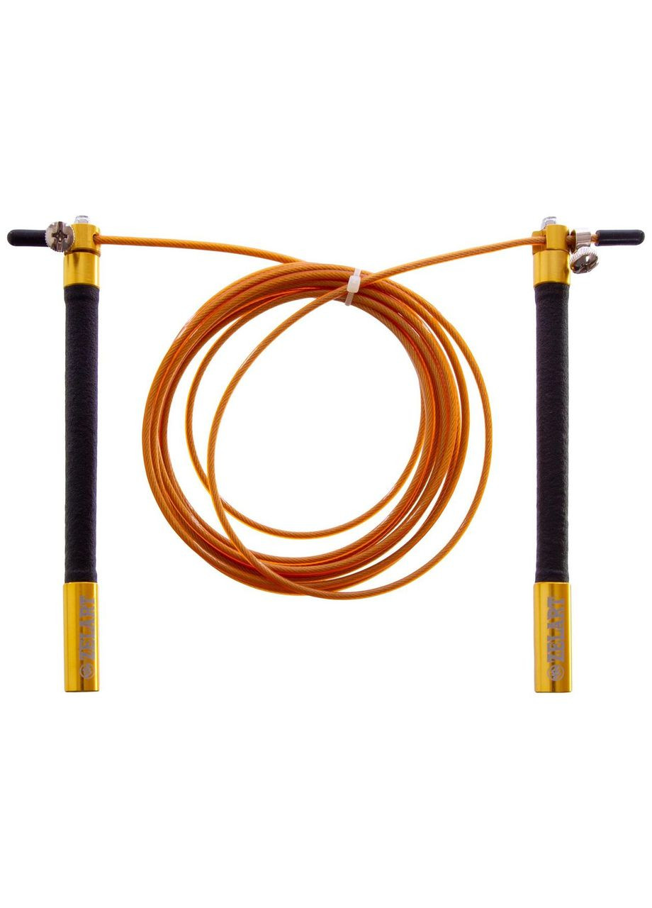 Скакалка профессиональная со стальным тросом скоростная с подшипниками. (l-3м, d-2,6мм, Золотой) (FI-5345_Золотой) Zelart (354703089)