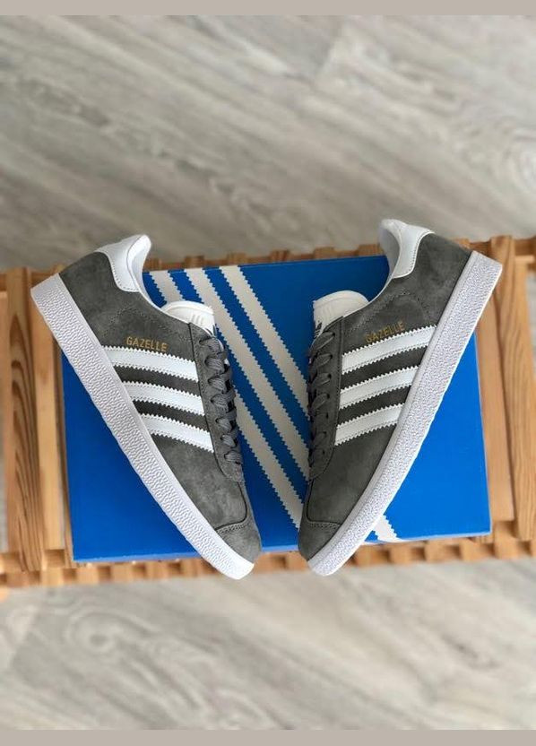 Кросівки жіночі і чоловічі Adidas Gazelle gray | Адідас Газель сірі No Brand сірі демісезони (307397801)