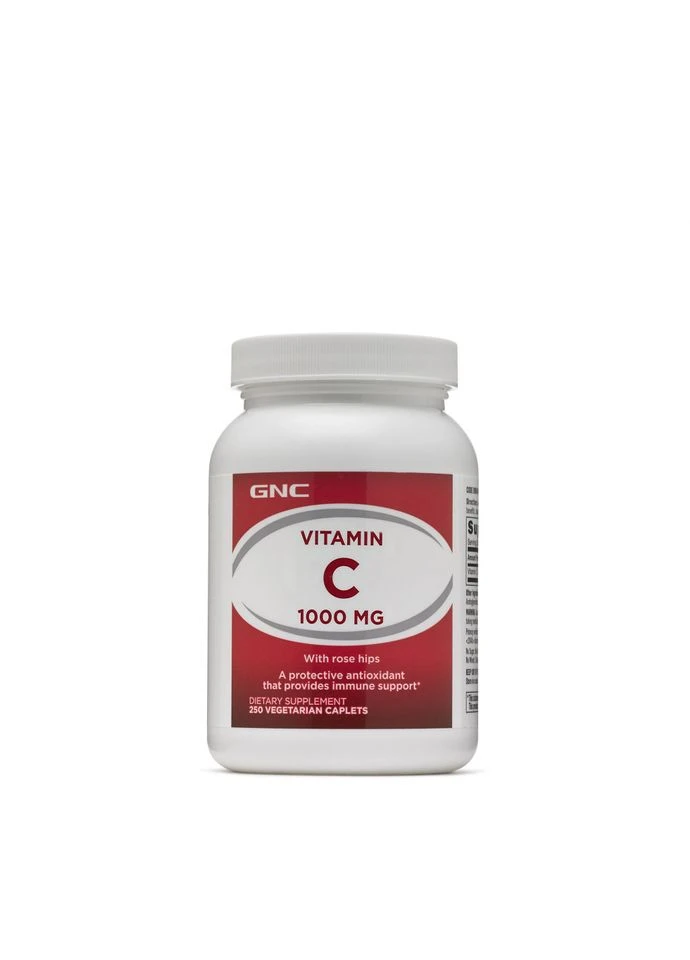 Вітаміни та мінерали Vitamin C 1000 mg with Rose Hips, 250 каплет GNC (333973753)