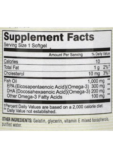 Fish Oil 1000 mg Omega 600 mg 30 Caps Mason Natural (288050804)
