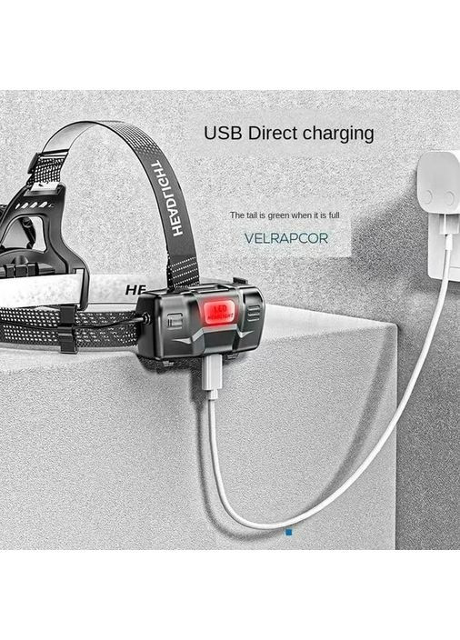 Фонарь налобный A16-GT светодиодный IPX65 2x18650 ЗУ Type-C zoom Box No Brand (371906457)