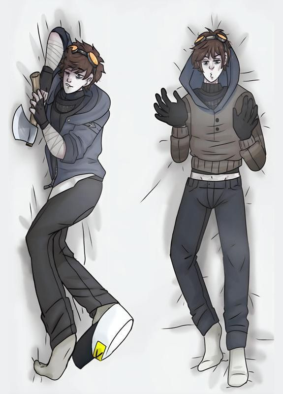 Дакімакура 150 х 50 см Тіккі Тобі Кріпіпаста Ticci Toby Creepypasta подушка з наволочкою аніме тяг Viva (346057035)