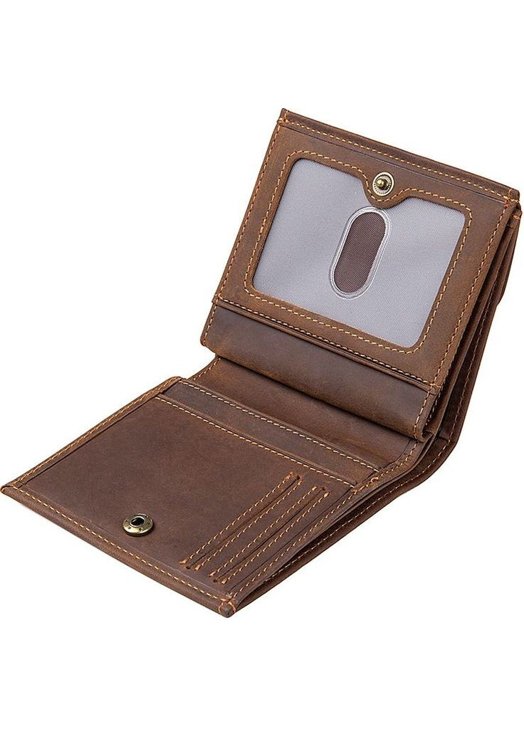 Чоловічий гаманець Шкіряний 14478 Коричневий Vintage (306882048)
