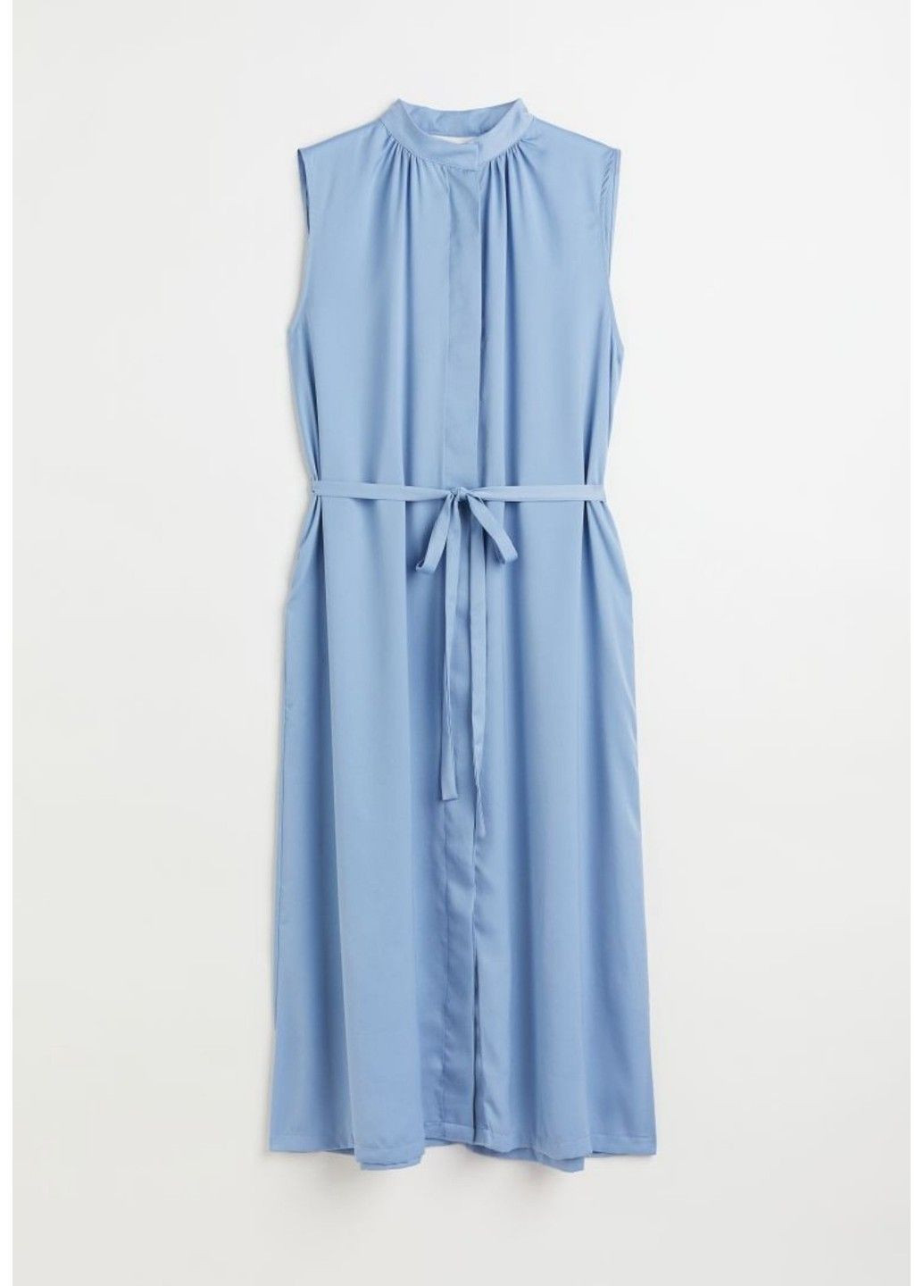 Голубое повседневный женское платье прямого кроя н&м (56693) xl голубое H&M