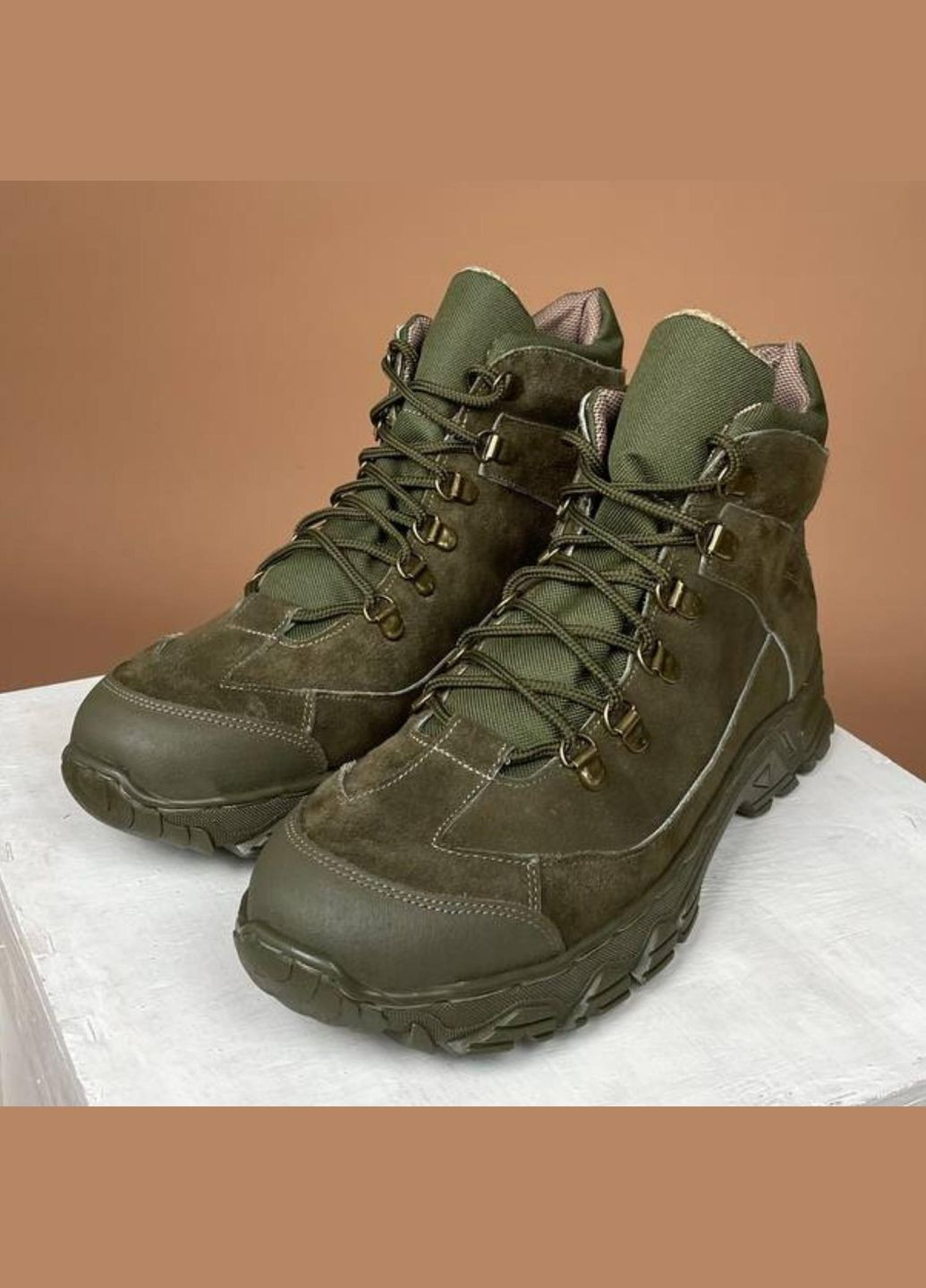 Берцы Мужские Зимние Тактические. 36-50р Олива. Из Натуральной кожи! MBZM-1021 No Brand (301138748)