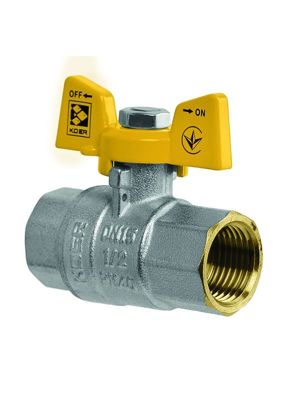 Кран кульовий KG.207 — 1/2" FF ГГБ (газ) (KR4958) KOER (315506032)