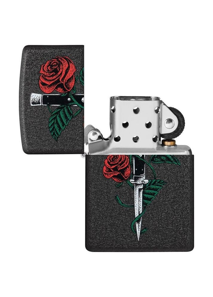 Запальничка 236 Rose Dagger Tattoo Design Zippo (316614689)