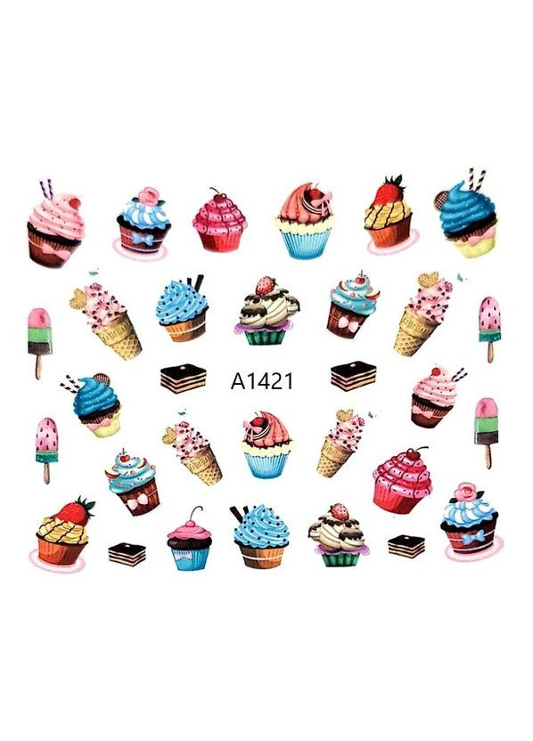 Слайдер-дизайн водные наклейки для ногтей, A1421 No Brand (296666234)