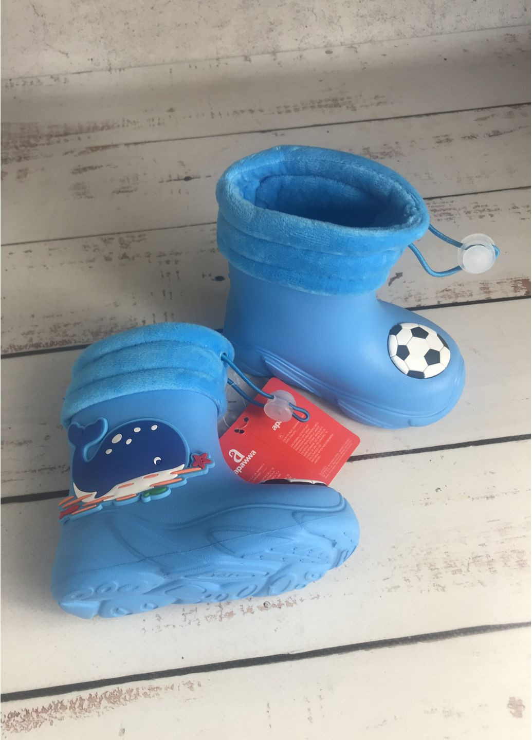 Гумові чоботи дитячі для хлопчика Блакитний (576) Apawwa (354822861)