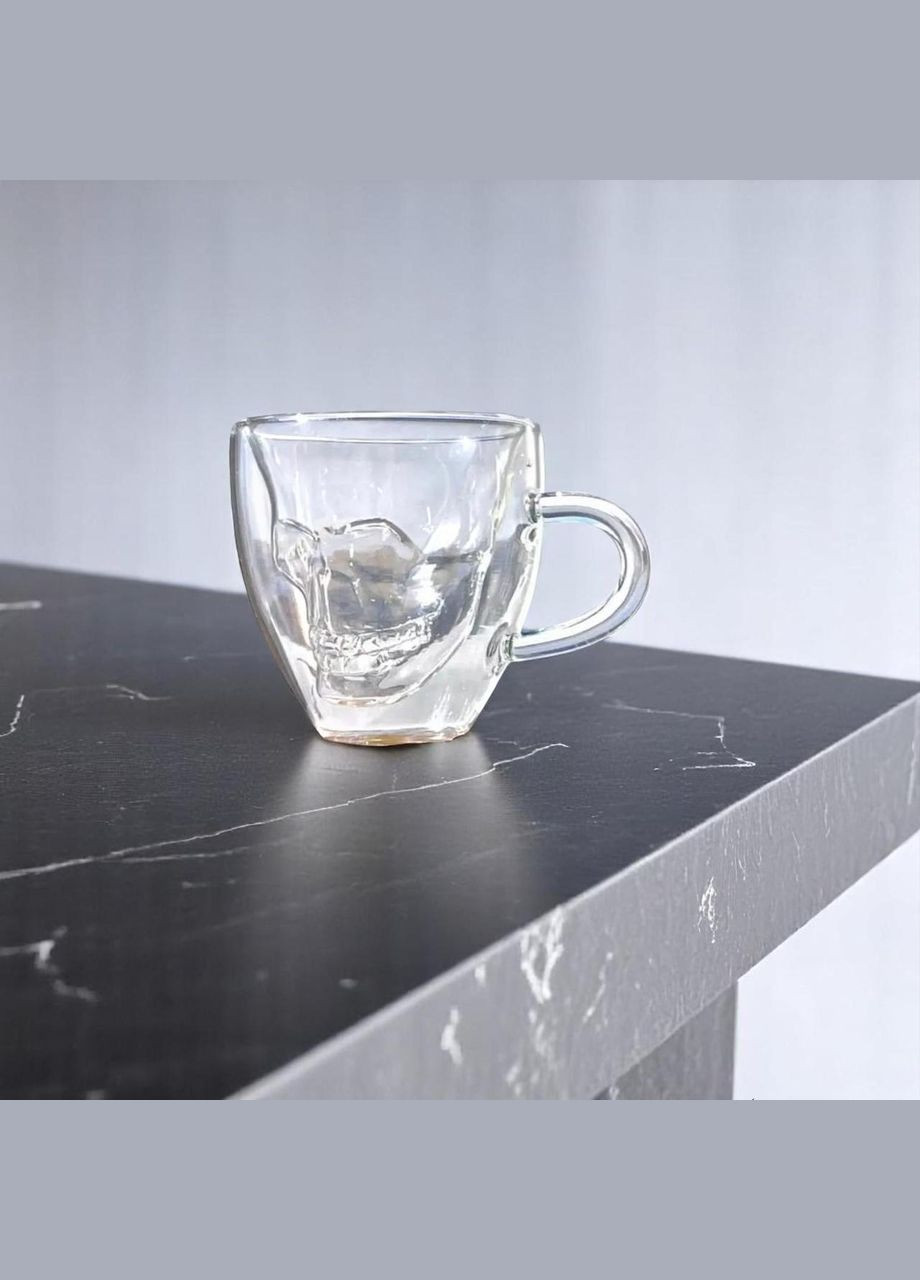 Чашка с двойным дном, кружка для чая и кофе "Череп", 180 мл, набор 2 шт OAN17 ELISEY (332182777)