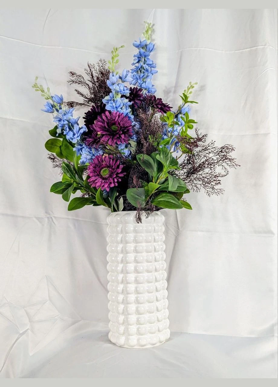 Ваза Nana Ceramics Бамбл Біла 33 см No Brand (323221109)