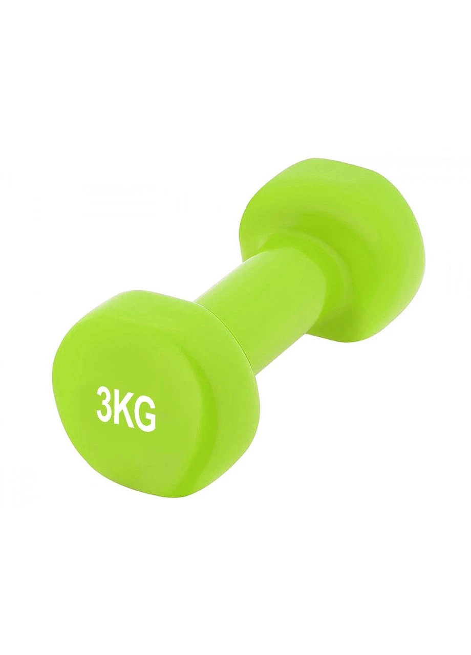 Гантелі вінілові 4125 Achilles 2*3 кг. Зелені (пара - 2шт.) PowerPlay (394717351)