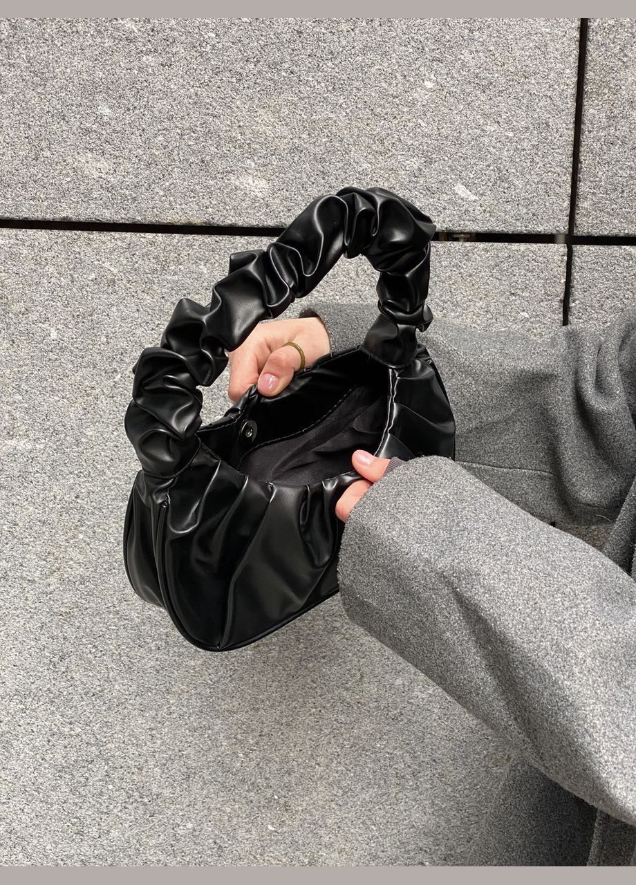 Женская сумка через плечо 6072 багет черная No Brand (303323085)