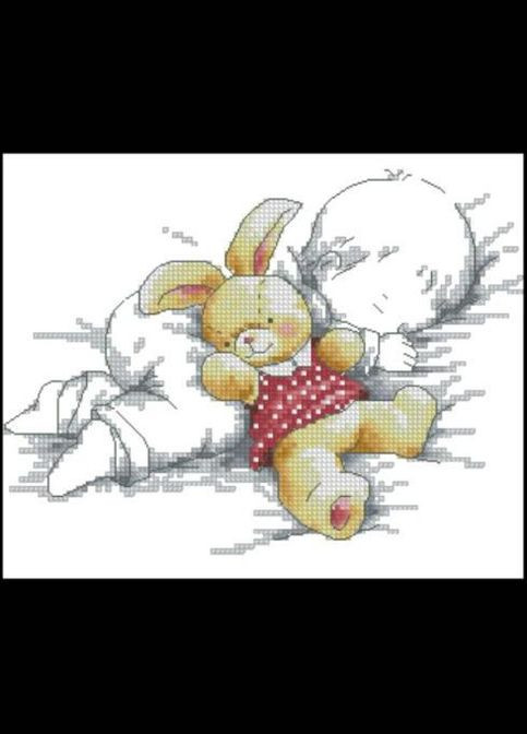 Набір для вишивання хрестиком. Розмір: 18*15 см Сон з друзями Лоскуток (315361848)