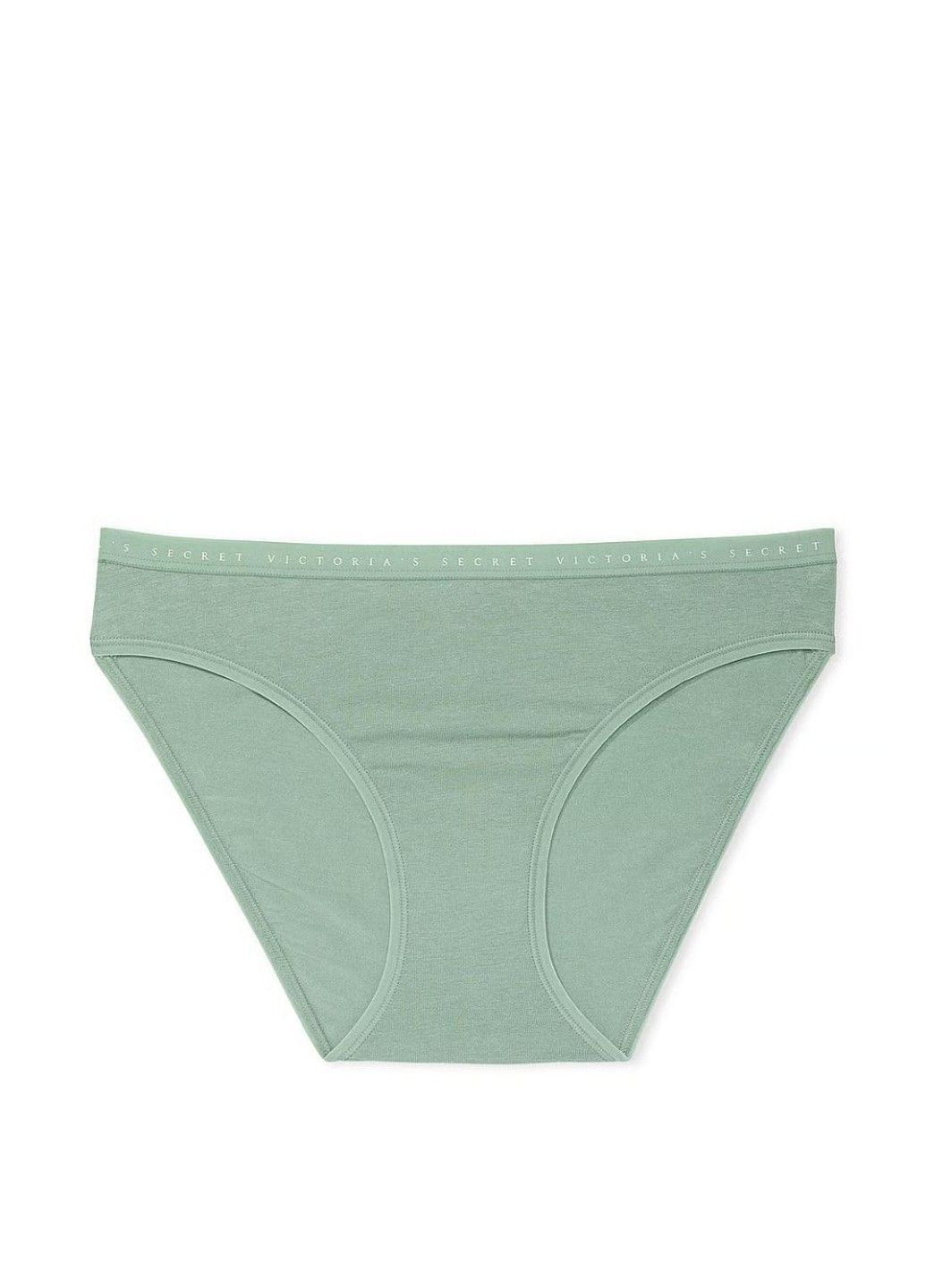 Трусики-бикини женские хлопковые Stretch Cotton Bikini Panty зеленые Victoria's Secret (370139622)