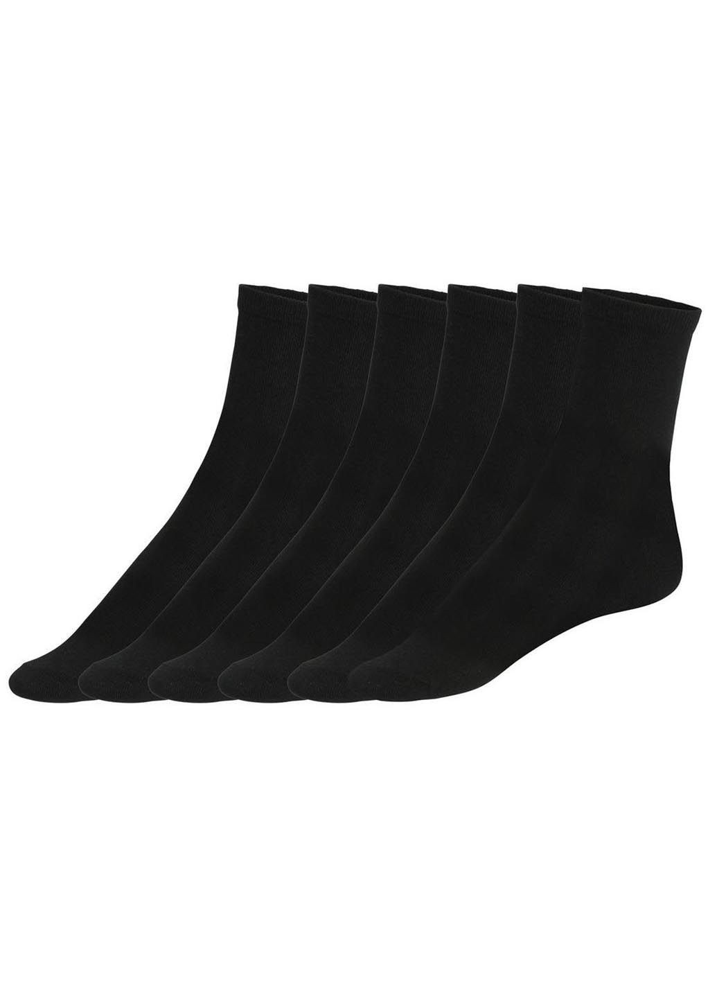 Чорні шкарпетки 6 пар Esmara однотонні (366269724)