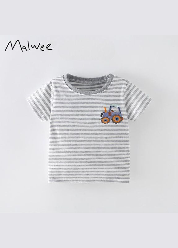 Сіра дитяча футболка для хлопчика 10131 сірий Malwee