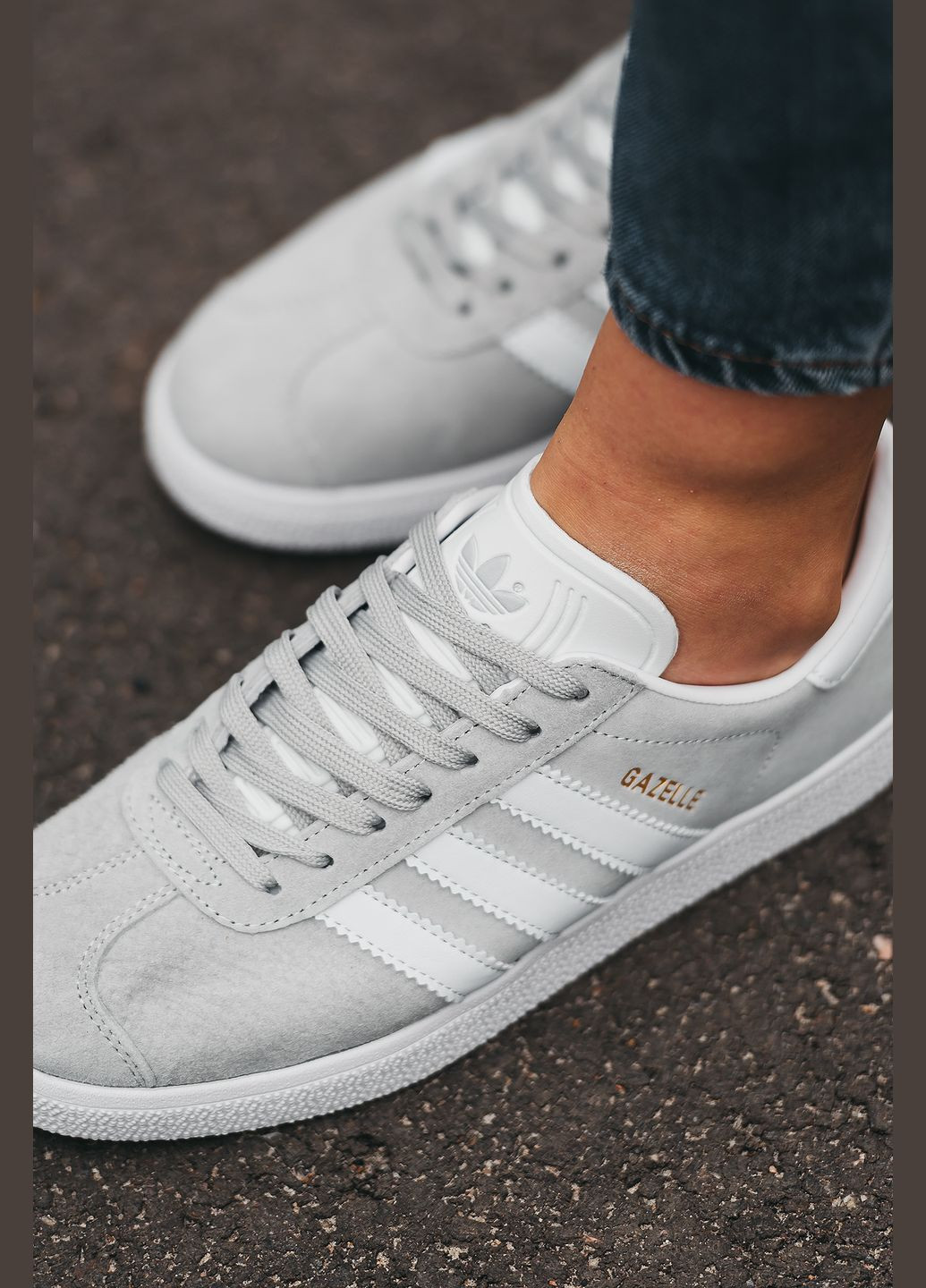 Кросівки жіночі і чоловічі Adidas Gazelle grey | Адідас Газель сірі No Brand сірі демісезони (315761813)