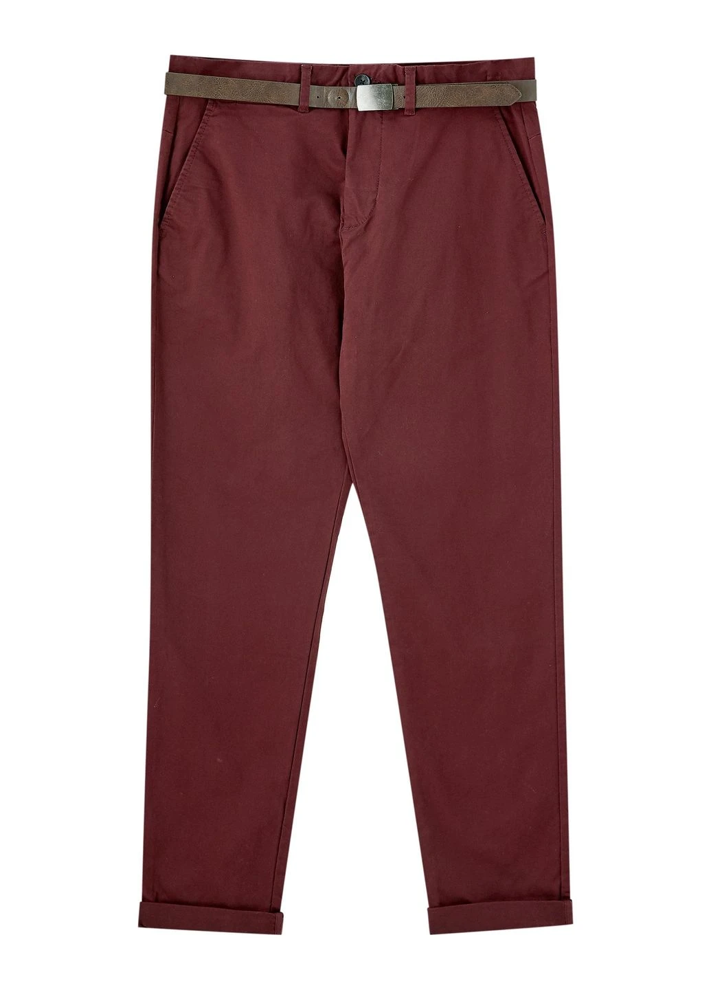 Бордовые брюки Pull & Bear