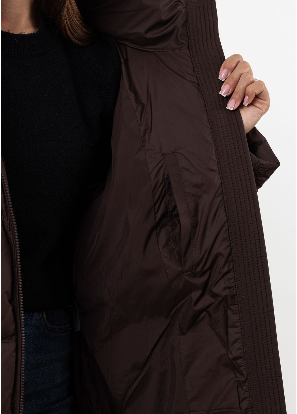 Темно-коричневий зимній Пуховик Towmy