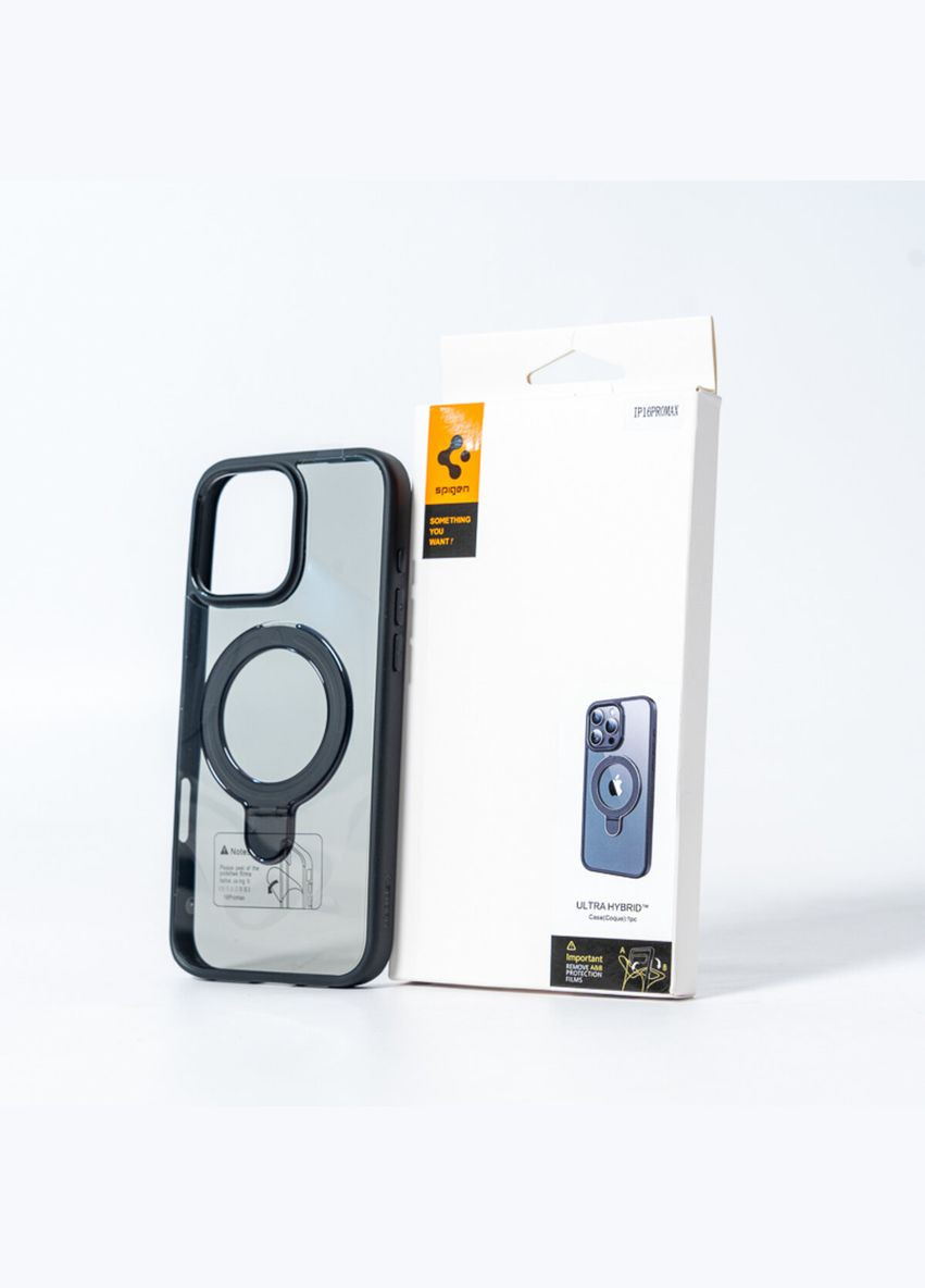 Чохол для смартфона AAA Magnetic Ring for Apple iPhone 16 Pro All Black Spigen (340278129)
