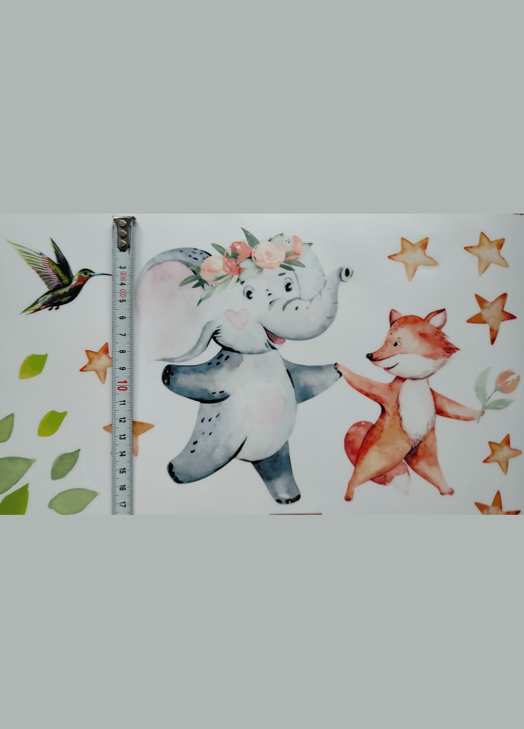 Наклейки для дитячої кімнати Коала на повітряній кулі звірі в лісі (лист 60 х 60 см) Б171 No Brand (302242932)