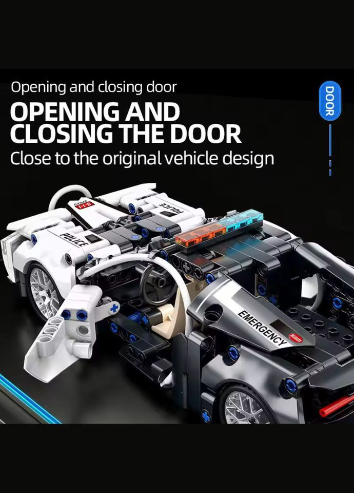 Конструктор Technic Машина полиции гоночная 410 деталей. В большой коробке. No Brand (296793036)