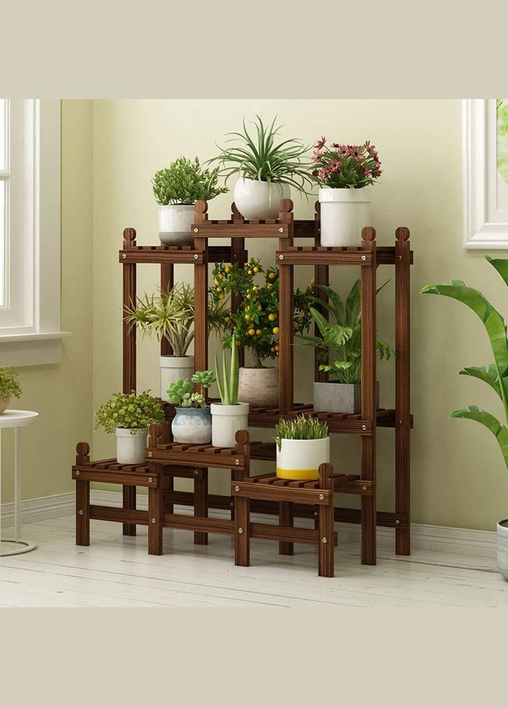 Підставка для квітів з дерева Фуншал мокко (ЦВТ-007010) No Brand (328230305)